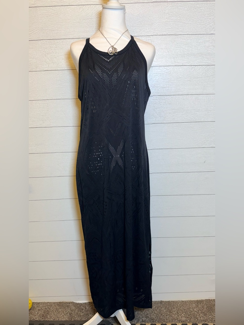 House of Harlow 1960 Black Maxi Beach Cover Up Large